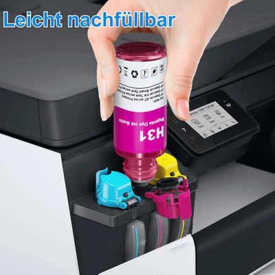 ATTA 31 32 XL Nachfülltinte für Smart Tank 7305 7005, Kompatibel Druckertinte 31 32XL für Smart Tank Plus 555 570 559 655 315 319 455 515 519 670 Smart Tank 7605 7306 7006 5105 5106 5107 All In One