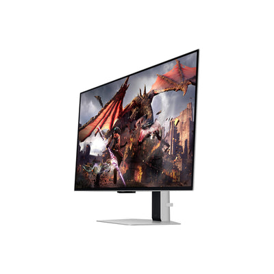 Samsung Odyssey G80SD OLED Gaming Monitor, 32 Zoll, 4K AI Upscaling, UHD Bildschirm, 3.840 x 2.160, Bildwiederholrate 240 Hz, Reaktionszeit 0,03 ms (G/G), AMD FreeSync Premium Pro, LS32DG800SUXEN