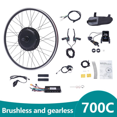 CLEADONG 28/29-Zoll Ebike Umbausatz, E-Bike Hinterrad/Vorderrad Umbausatz Kit, Electric Bicycle Umbausatz mit Controller und Display