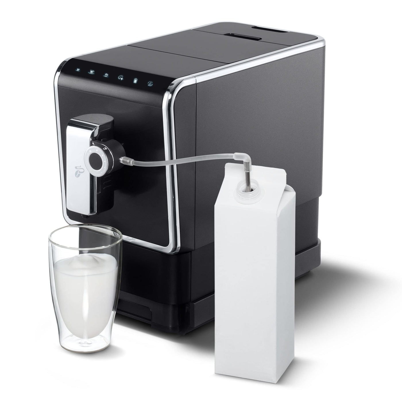 Tchibo Kaffeevollautomat Esperto Pro mit One Touch Funktion für Caffè Crema, Espresso und Milchspezialitäten, Anthrazit