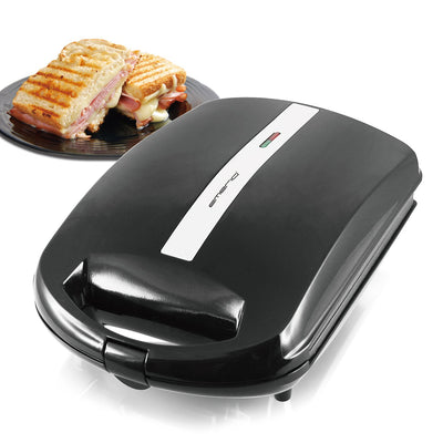 Emerio XXL Sandwich Toaster TEST GUT für alle Toastgrößen geeignet 4x große Muschelform für die ganze Familie Käse läuft nicht aus kein Verschmieren BPA frei 1300 Watt Sandwichmaker 4er