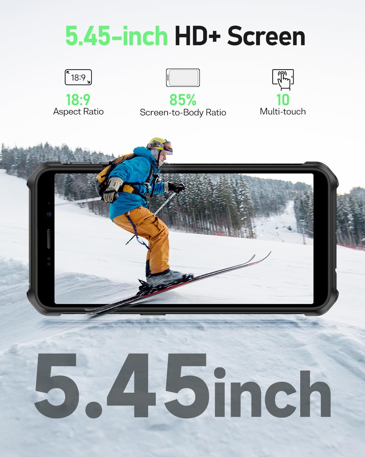 Ulefone Armor X12 Pro Outdoor Smartphone 8GB + 64GB/256GB SD, Octa Core Android 13 4860mAh 13MP+8MP 5,45'' HD+ IP69K Wasserdicht Handy ohne vertrag 4G Dual SIM Face ID NFC GPS - 2 Jahre Garantie Grün