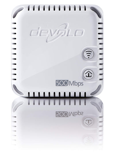 devolo dLAN 500 WiFi Powerline (Internet über die Steckdose, WLAN, 1x LAN Port, 1x Powerlan Adapter, PLC Netzwerkadapter, WLAN verstärken WiFi Booster, WiFi Move) weiß