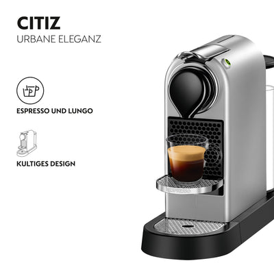 Krups Nespresso XN741B Kaffeemaschine | Freistehende Espressomaschine | Automatische Abschaltung | 1 Liter Wassertank | 1260 Watt | Silber