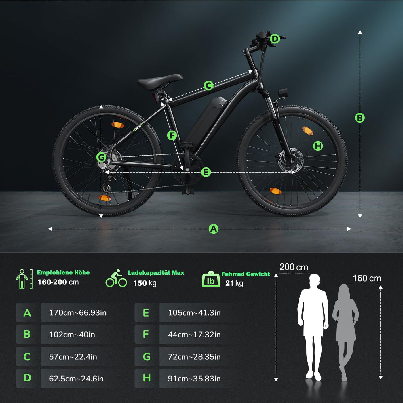 Finbike E Bike mit USB-Slot, 26" Elektrofahrrad Abnehmbarer 10400mAh Akku,7-Gang Pro,3.5H Schnellladung,5 Fahrmodi,E-Mountainbike Reichweite Max 100km,250W Electric Fahrrad Herren Damen