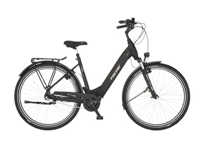 FISCHER E-Bike City CITA 2.2i, Elektrofahrrad für Damen und Herren, RH 43 cm, Mittelmotor 65 Nm, 36 V Akku, schwarz matt