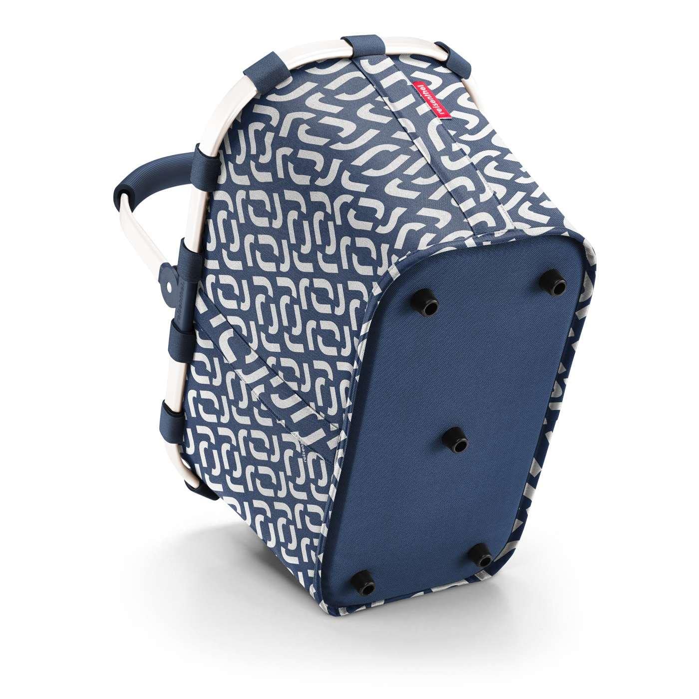 reisenthel carrybag in Signature Navy – Stabiler Einkaufskorb mit viel Stauraum und praktischer Innentasche – Elegantes und wasserabweisendes Design