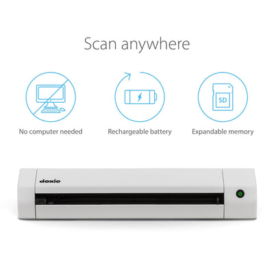 Doxie Go SE - Portable A4 Document Scanner with Rechargeable Battery and Brilliant Software