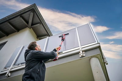 Einhell Teleskopstangenset BRILLIANTO (passend für Akku-Fensterreiniger BRILLIANTO, 2x stufenlos verlängerbare Teleskopstangen, inkl. Mikrofaserpad)