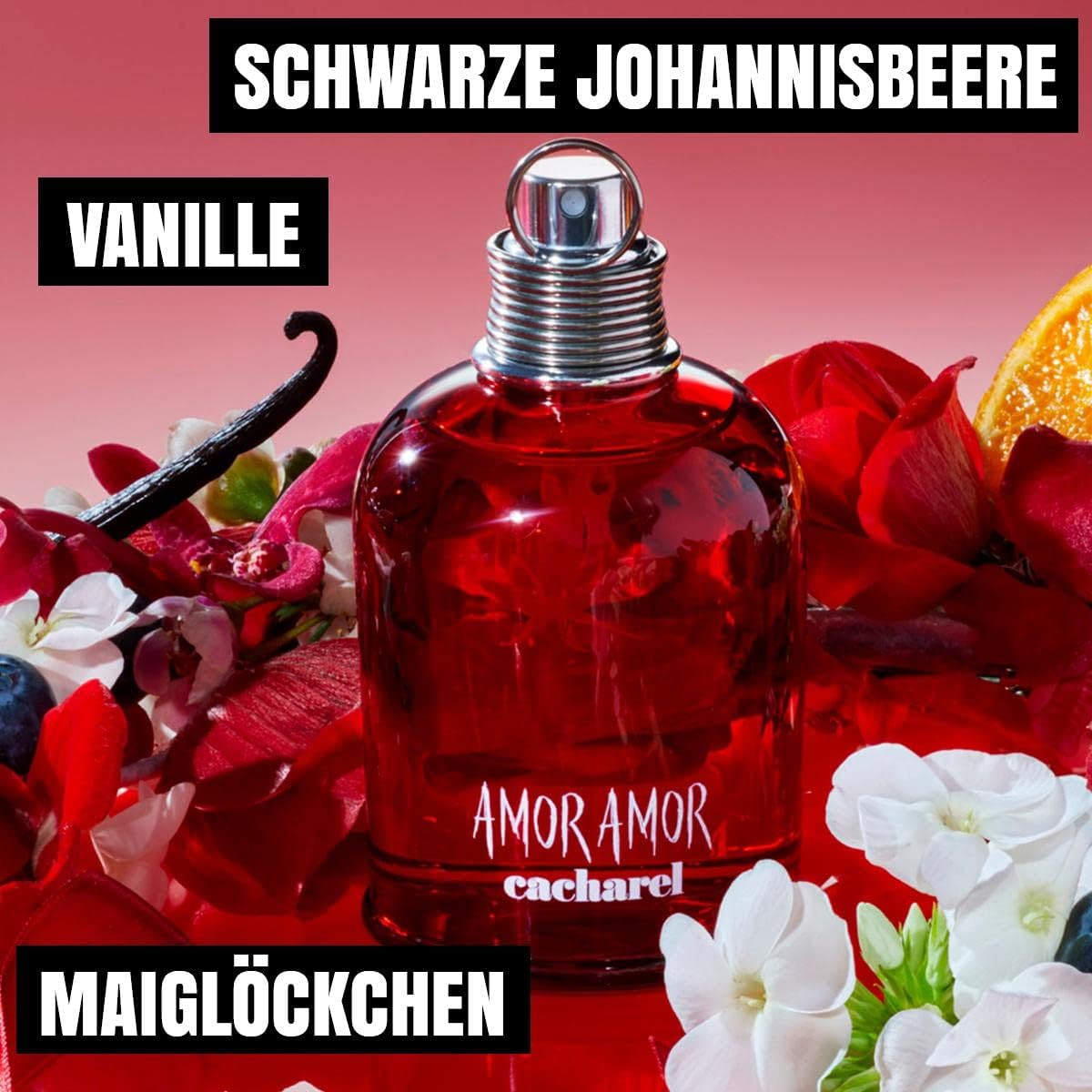 Cacharel Amor Amor Parfüm für Damen | Eau de Toilette Spray | Langanhaltend | Fruchtig-blumiger Frauen Duft | 100ML