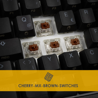 Ducky ONE 2 SF - 65% Mechanische Gaming Tastatur mit Cherry MX Brown Switches, RGB Beleuchtung, PBT-Double-Shot-Tastenkappen und Abnehmbares Kabel - Mechanical Keyboard DE Layout