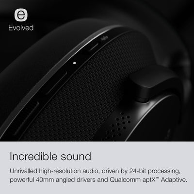 Bowers & Wilkins PX7 S2e Over-Ear-Kopfhörer mit Geräuschunterdrückung, kabellos, Qualcomm aptX™ Adaptive & Schnellladung, 30 Stunden Wiedergabe, sechs integriertes Mikrofon, Anthrazit Schwarz