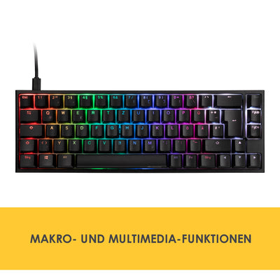 Ducky ONE 2 SF Gaming Tastatur - MX-Speed-Silver - RGB LED - DE-Layout - schwarz