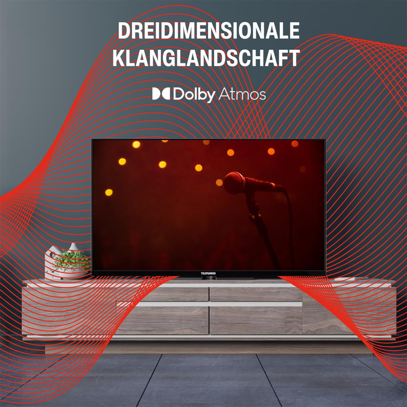 TELEFUNKEN 50 Zoll Fernseher Fire TV (4K UHD Smart TV, HDR Dolby Vision, Dolby Atmos, Triple-Tuner) XU50FO754S