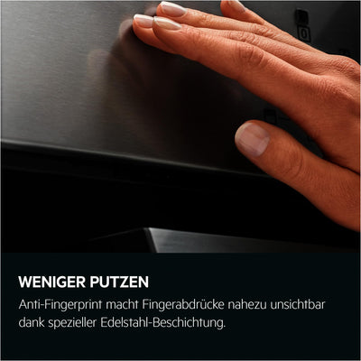 AEG Einbaubackofen – Serie 5 Ringheißluft: Gleichmäßige Garergebnisse auf 3 Ebenen – Pyrolyse Selbstreinigung – 45 Automatikprogramme – LED-Touchdisplay – Schnellaufheizung – Edelstahl / OU5PB40ZSM