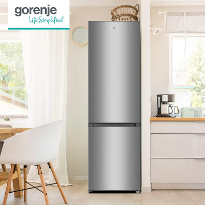 Gorenje RK 4182 PS4 Kühl-Gefrier-Kombination/ Höhe 180 cm/ Kühlen 198 L/ Gefrieren 66 L/ LED Beleuchtung, Edelstahl- Look