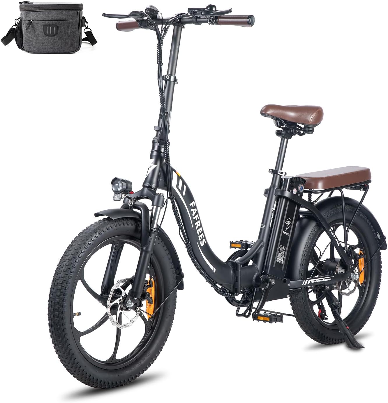 Fafrees E Bike für Herren Damen, 20 Zoll Elektrofahrrad Klapprad Bis 25 km/h mit 36V 18AH Akku und 250 W-Motor, 70-150KM Elektrofahrräder, F20 Pro (Schwarz)