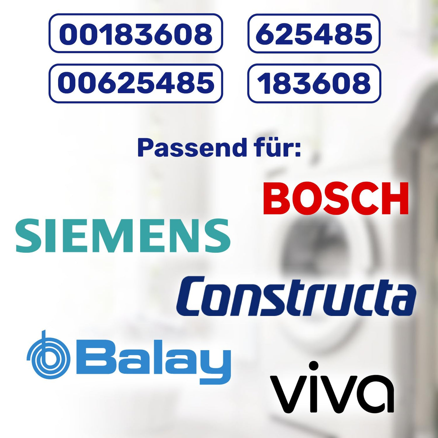 Haken Türgriffe für Waschmaschine 00183608 183608 00625485 625485 für Bosch Garantie 10 Jahre - MONTERAL