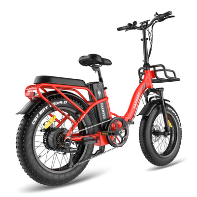 Fafrees F20 Max Klapprad Elektrofahrräder, Elektrofahrrad für Damen und Herren, 20 Zoll E-Fahrrad mit Abnehmbarer 48V22.5Ah Akku, 25km/h, Max Reichweite 120 km, Rot