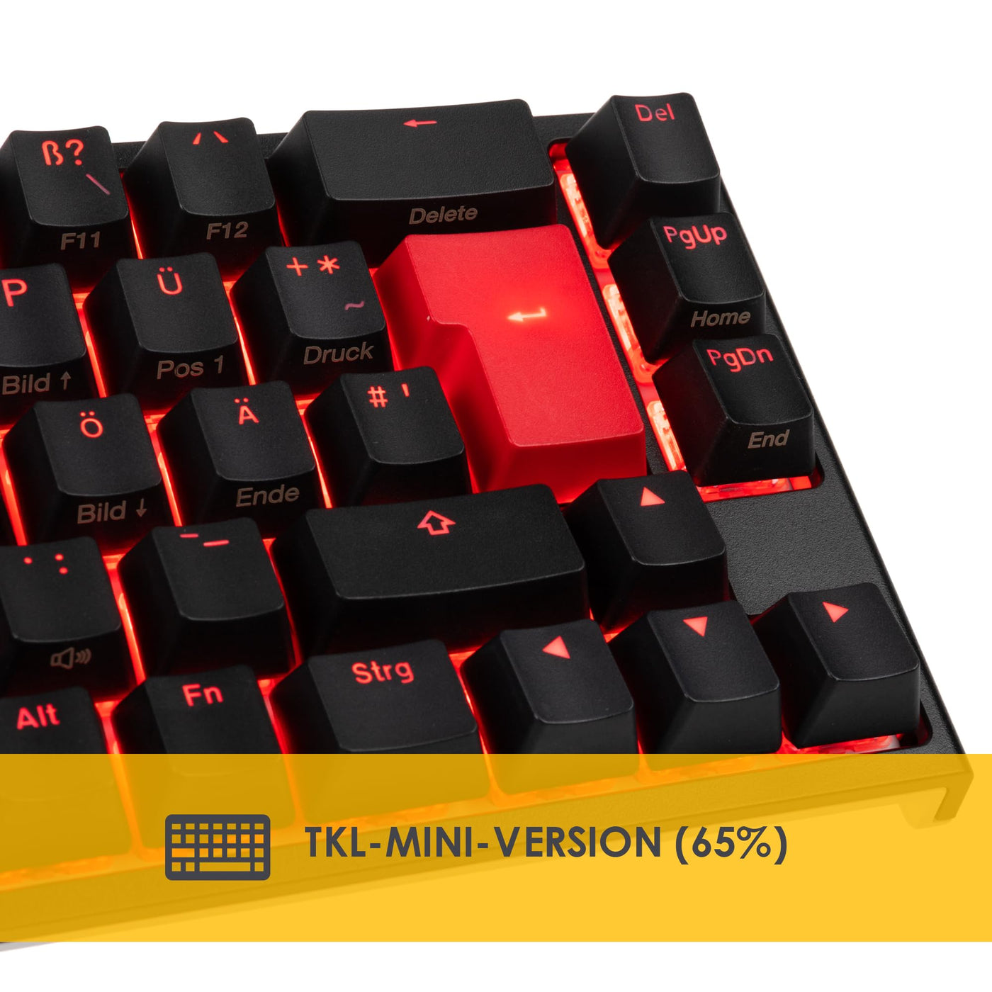 Ducky ONE 2 SF Gaming Tastatur - MX-Speed-Silver - RGB LED - DE-Layout - schwarz