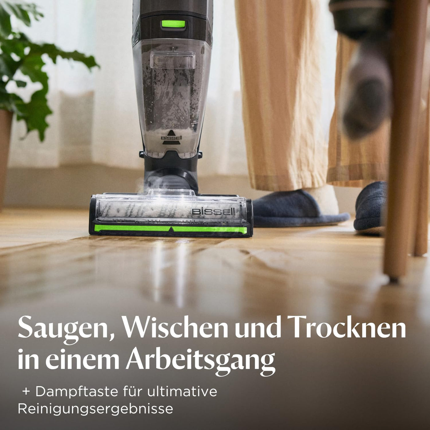 BISSELL CrossWave HydroSteam PET, Nass Trockensauger mit Kabel, Saugt, Wischt & Trocknet, Nasssauger mit Dampf Modus, Hoher Leistung Dampfreiniger, Ideal für Haustiere, Mehrflächenreinigung, 3517N