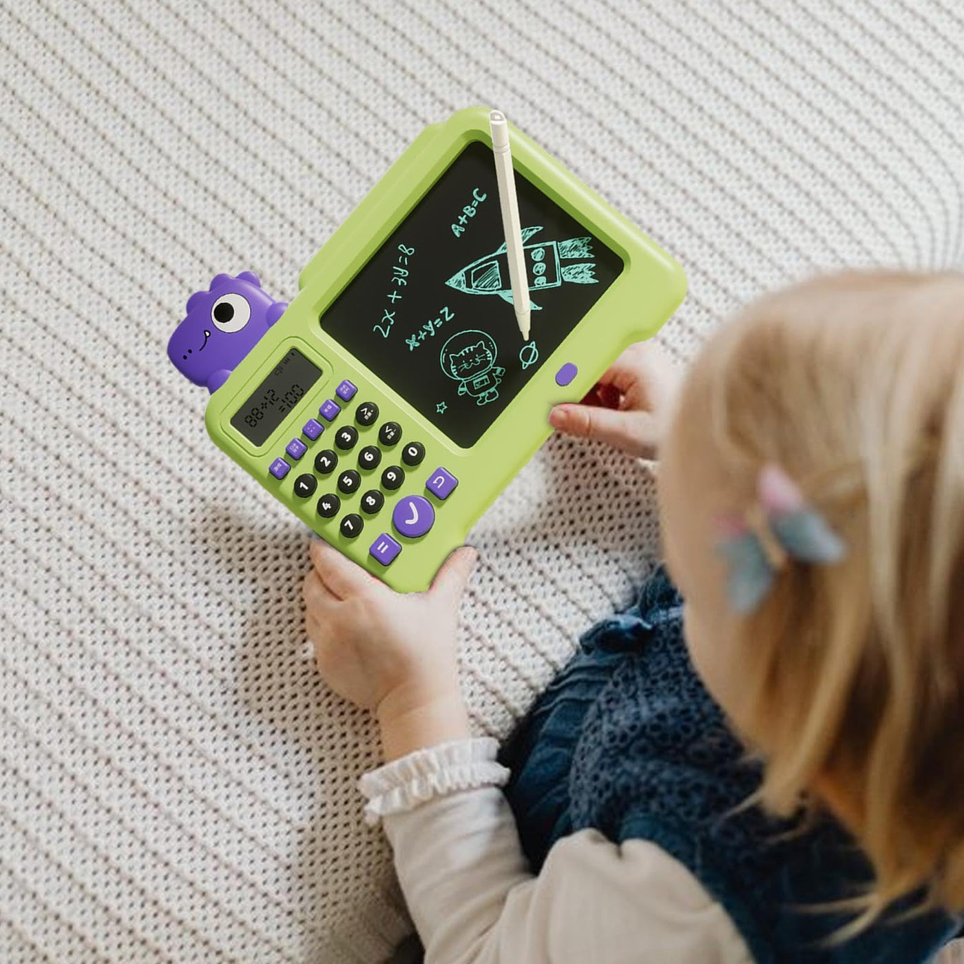 Elektrisches Lernspielzeug für Kleinkinder, Lernspielzeug zum Zeichnen - Kinder 2-in-1-Schreibtablett LCD-Elektrospielzeug,Löschbarer Zeichenblock National Learning Doodle Board Lernspielzeug für Klei