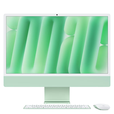 Apple iMac All-in-One Desktop-Computer mit M4 Chip mit 8 Core CPU und 8 Core GPU: 24" Retina Display, 16 GB gemeinsamer Arbeitsspeicher, 256 GB SSD Speicher, passendes Zubehör; Grün