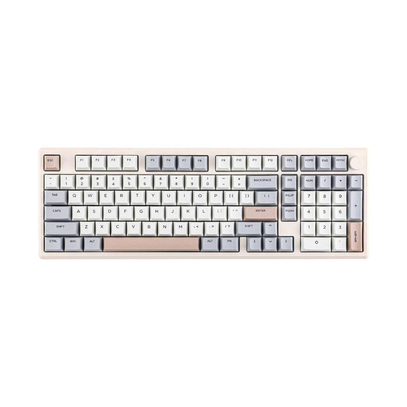 EPOMAKER Galaxy100 QMK/VIA Mechanische Tastatur aus Aluminium mit 8000mAh, 96% Gaming Tastatur mit Nummernblock, USB-C/BT5.0/2,4GHz kabellos und Hot-Swap Tastatur (Retro, Marble White Switch)