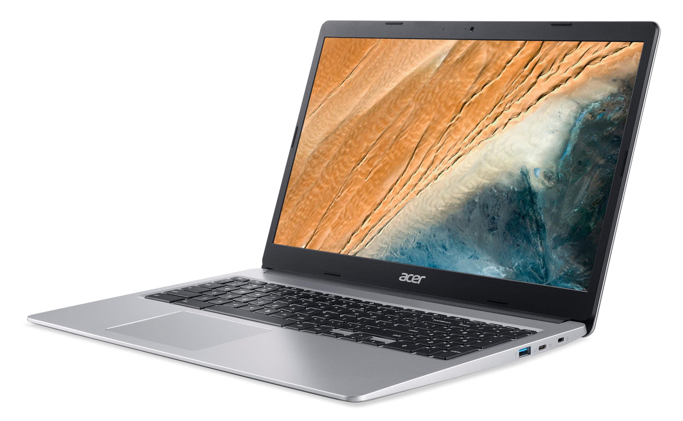 Acer Chromebook 315 (CB315-3H-C0AY) -Laptop | 15,6-Zoll-FHD-Bildschirm | Intel Celeron N4120 | 4 GB RAM | 128 GB eMMC | Intel UHD Graphics 600 | Google ChromeOS | Silber | QWERTZ-Layout