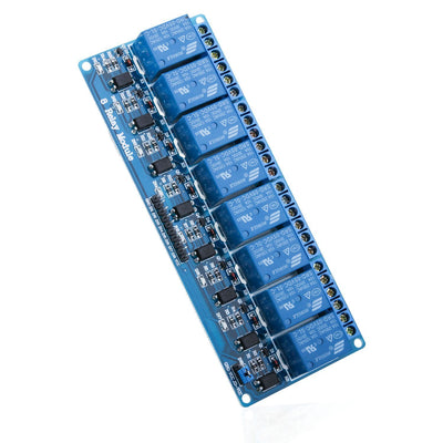 ELEGOO 8 Kanal DC 5V Relaismodul mit Optokoppler für Arduino UNO R3 1280 DSP ARM PIC AVR STM32, Blau