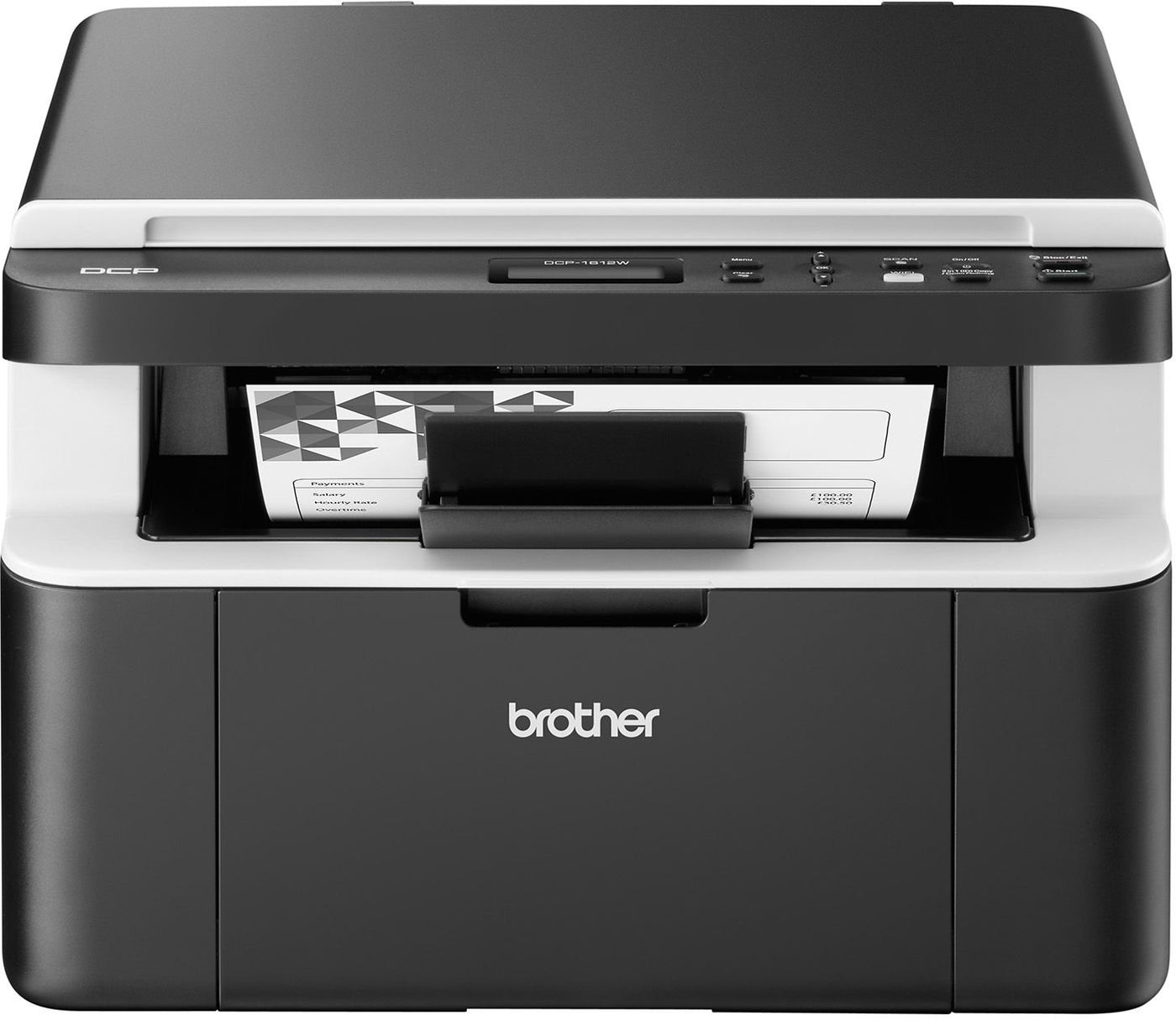 Brother DCP-1612W, Monochrom , Kompaktes 3-in-1 Multifunktionsgerät (Laserdrucker, digitaler Kopierer, Farbscanner, 2.400 x 600 dpi, USB 2.0, WLAN) dunkelgrau