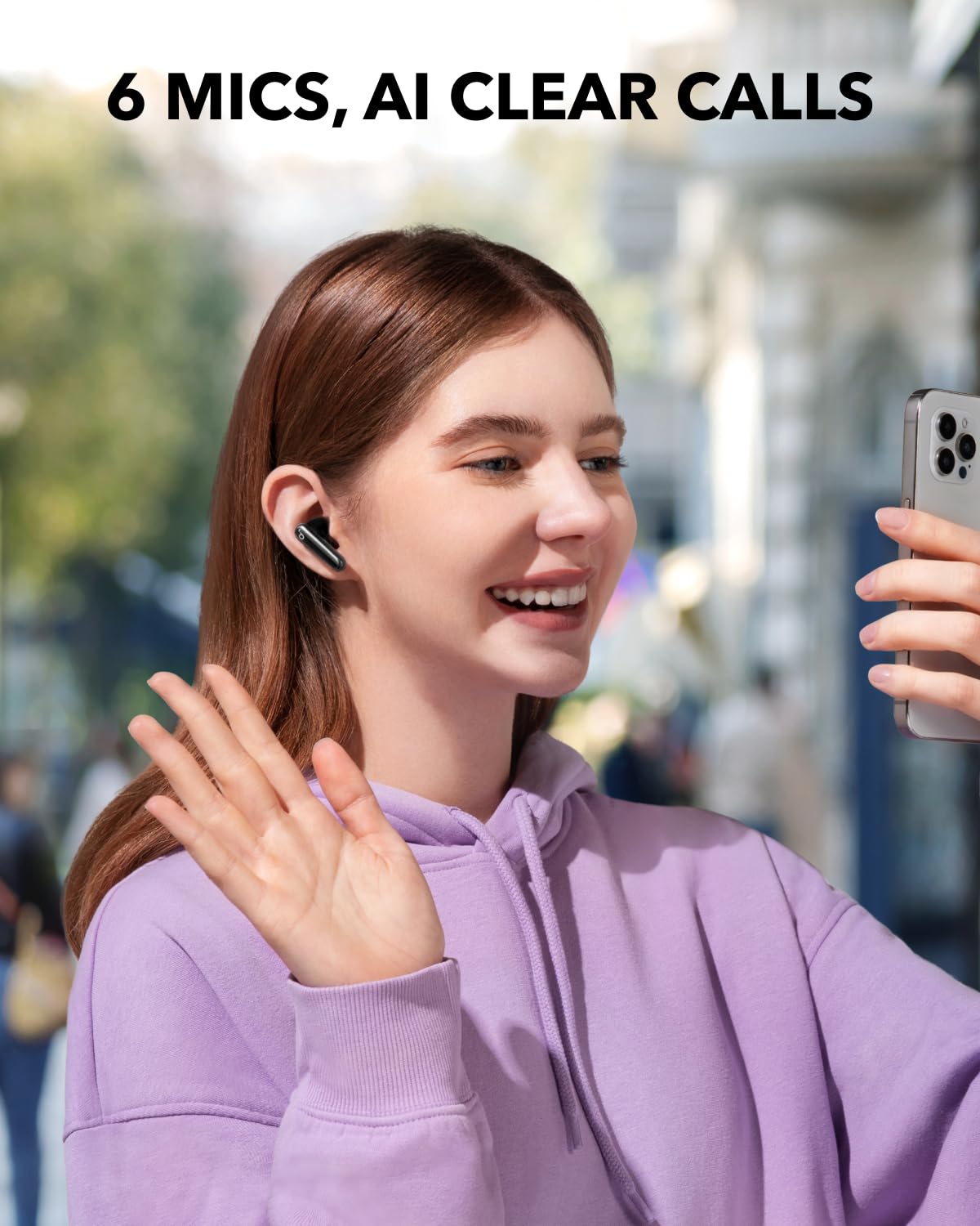 soundcore P40i by Anker, Wireless Earbuds mit Noise Cancelling, Adaptive Geräuschunterdrückung, BassUp, 60h Spielzeit, 2-in-1 Hülle und Smartphone-Ständer, IPX5,Bluetooth 5.3 (Generalüberholt)