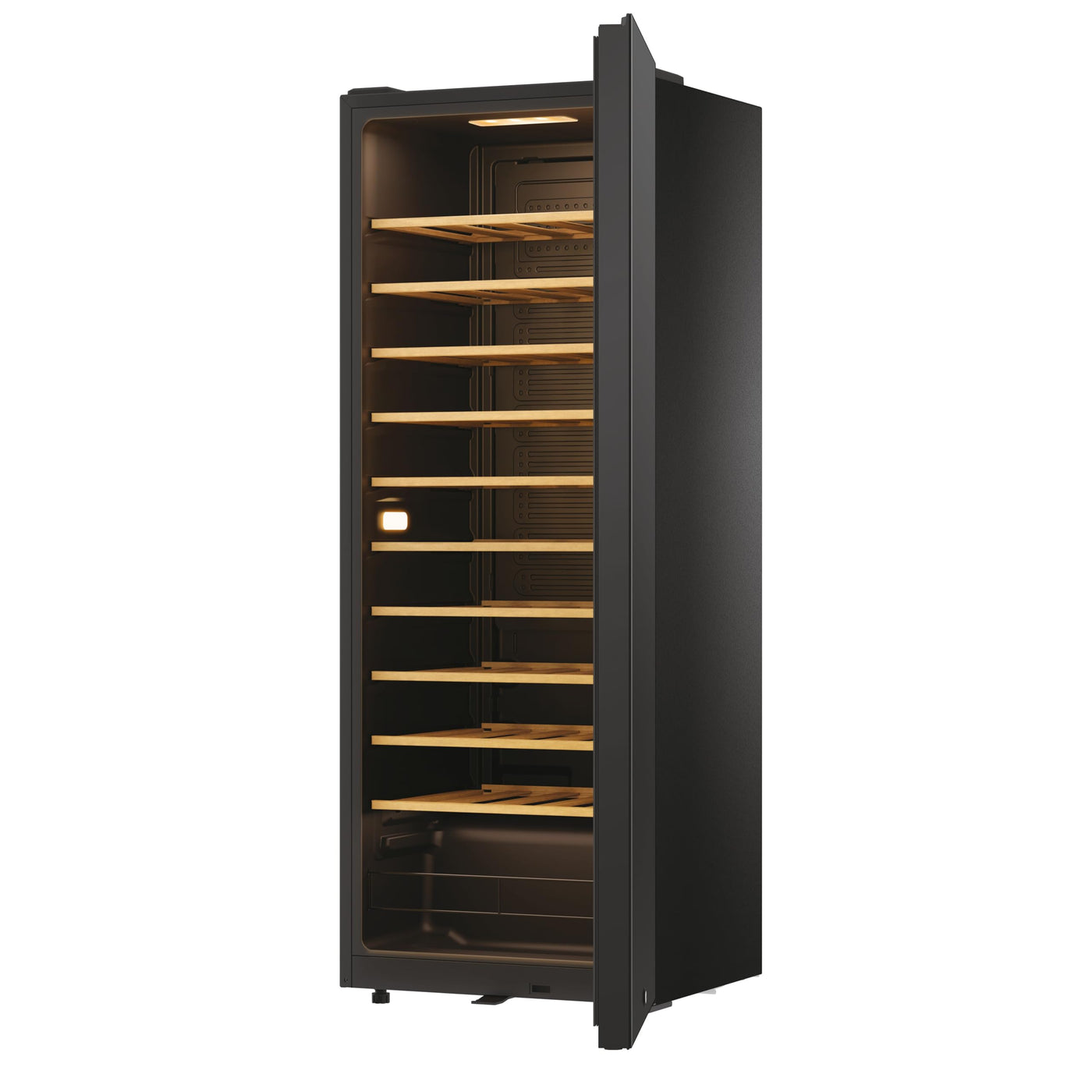 Haier HWS58GGH1 Weinklimaschrank 50 SERIE 3 / Anzahl Flaschen max. 58/1 Zone/WiFi & hOn-App/Vibrationsarmer Kompressor/UV-undurchlässige Glastür / 10 Holzablagen/LED-Beleuchtung