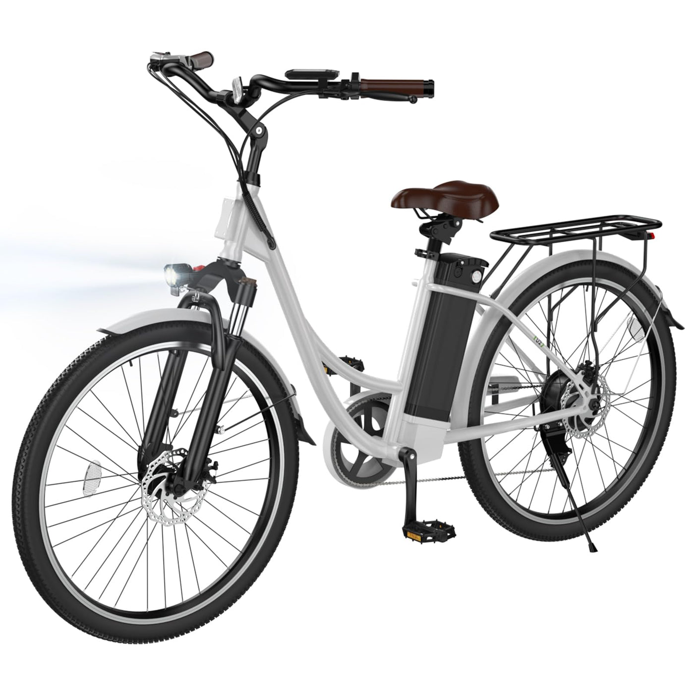 Elektrofahrrad mit Abnehmbarer 36V 13Ah Akku Bis zu 90KM,26 Zoll E Bike mit 7 Gang Getriebe für Herren Damen Pendler Reisen Übung,60N.m 250W Motor City Pedelec mit Aussetzungen und LCD-Display