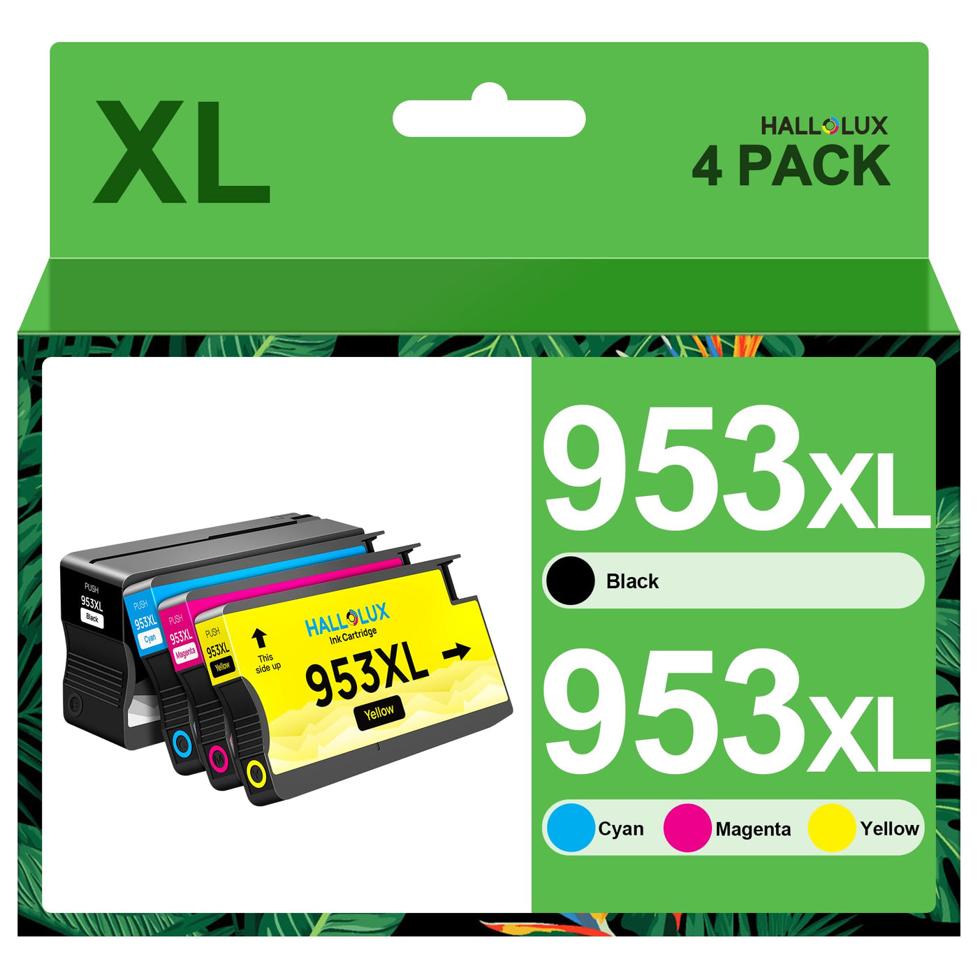 HALLOLUX 953 XL 953XL Multipack Kompatibel für HP 953 Druckerpatronen für HP OfficeJet Pro 7740 7720 7730 8710 8720 8730 8715 8210 8218 8725 8728 8740 Patronen (4er-Pack)