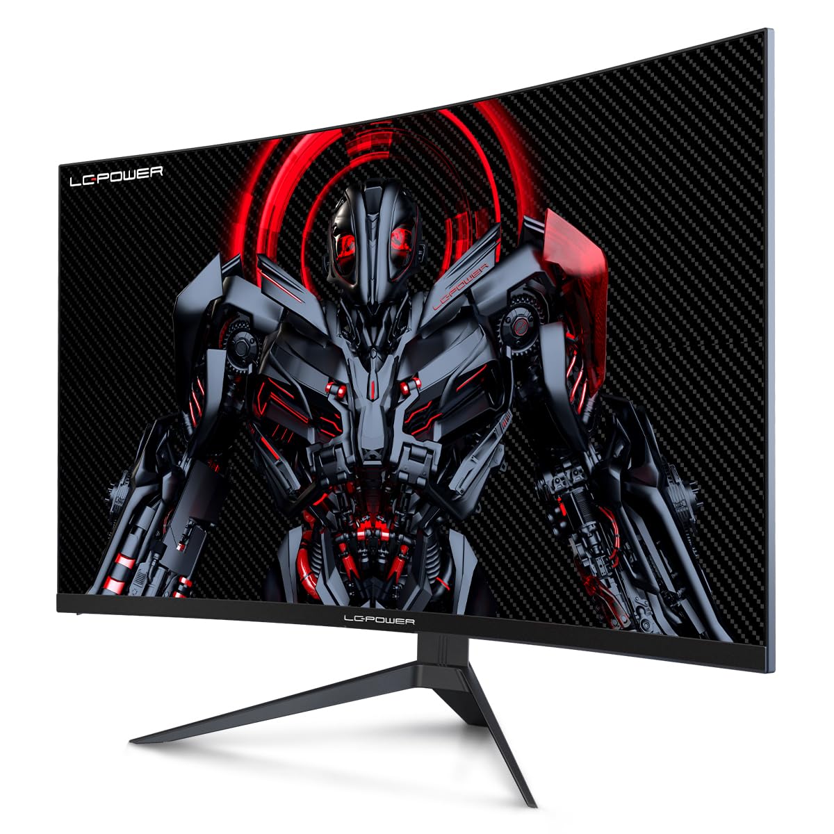 LC-POWER Curved Gaming Monitor - 27 Zoll Bildschirm, FHD(1920 * 1080), 165Hz, 1ms, 1500R Display, mit HDR, AMD FreeSync/G SYNC Compatible, DP, HDMI, 3,5mm Audio