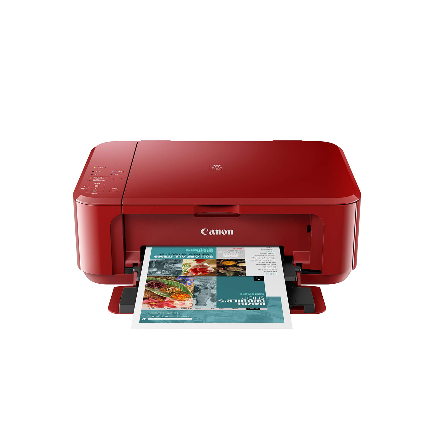 Canon PIXMA MG3650S Farbtintenstrahldrucker (Drucken, Scannen, Kopieren, WLAN, Apple AirPrint, automatischer Duplexdruck) Rot