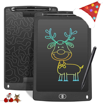 Czemo Bunte Schreibtafel LCD 10Zoll,Elektronisches LCD Schreibbrett Digitales Zeichenbrett,Grafiktabletts Schreibplatte, Kinderspielzeug Erwachsene Geschenke (Schwarz)