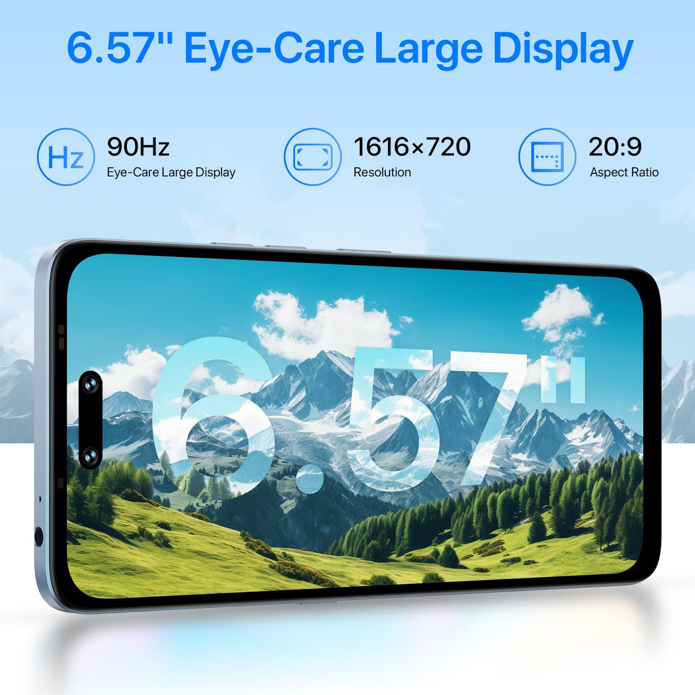 UMIDIGI G6 5G Handy Ohne Vertrag 2024, 6GB+128GB/TF 1TB, Android 13 Smartphone Ohne Vertrag, 6.57" 90Hz HD+, 50MP Kamera 5000mAh, Dimensity 6100+ 5G Simlockfreie Handys, Fingerprint/Face ID/GPS,NFC