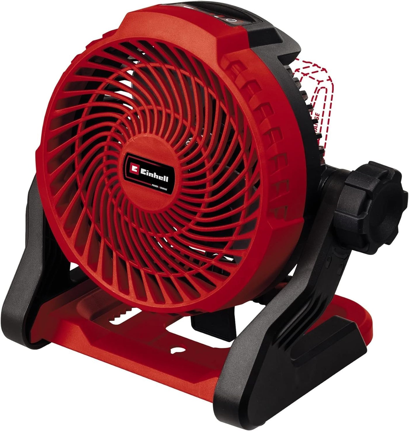 Einhell Akku-Ventilator GE-CF 18/2200 Li-Solo Power X-Change (18 V, Li-Ion, 3 Geschwindigkeitsstufen, 360° drehbarer Ventilatorkopf, Lieferung ohne Akku & ohne Ladegerät)