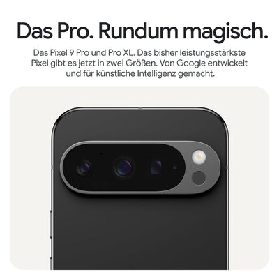 Google Pixel 9 Pro – Android-Smartphone mit Gemini ohne SIM-Lock, Dreifach-Rückkamerasystem, 24 Stunden Akkulaufzeit und EIN 6,3 Zoll großes Super Actua-Display – Obsidian, 256GB