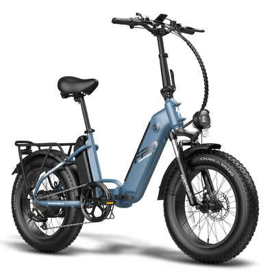 Fafrees 2 Elektro-Fahrradbatterien, 20 x 4,0 Zoll (20 x 4,0 Zoll), klappbares E-Bike für Herren, 48 V / 10,4 Ah x 2 (20,8 Ah insgesamt), E-Bike mit Pedalunterstützung 140 km, Fat-Bike für Damen (blue)