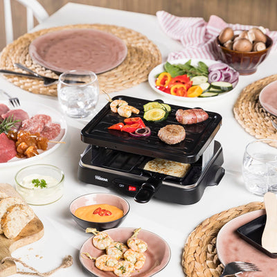 Tristar Raclette-Grill für bis zu 4 Personen, 4 Pfännchen, 500 Watt, RA-2949