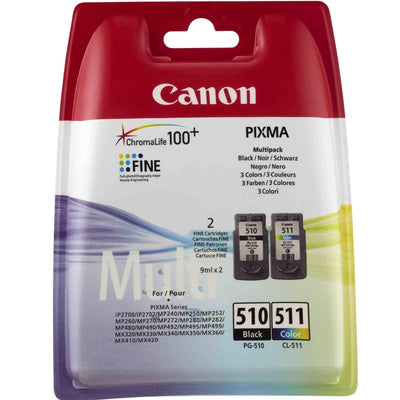 Canon Tintenpatrone CL511+PG510 Farben cyan magenta gelb Multipack ORIGINAL