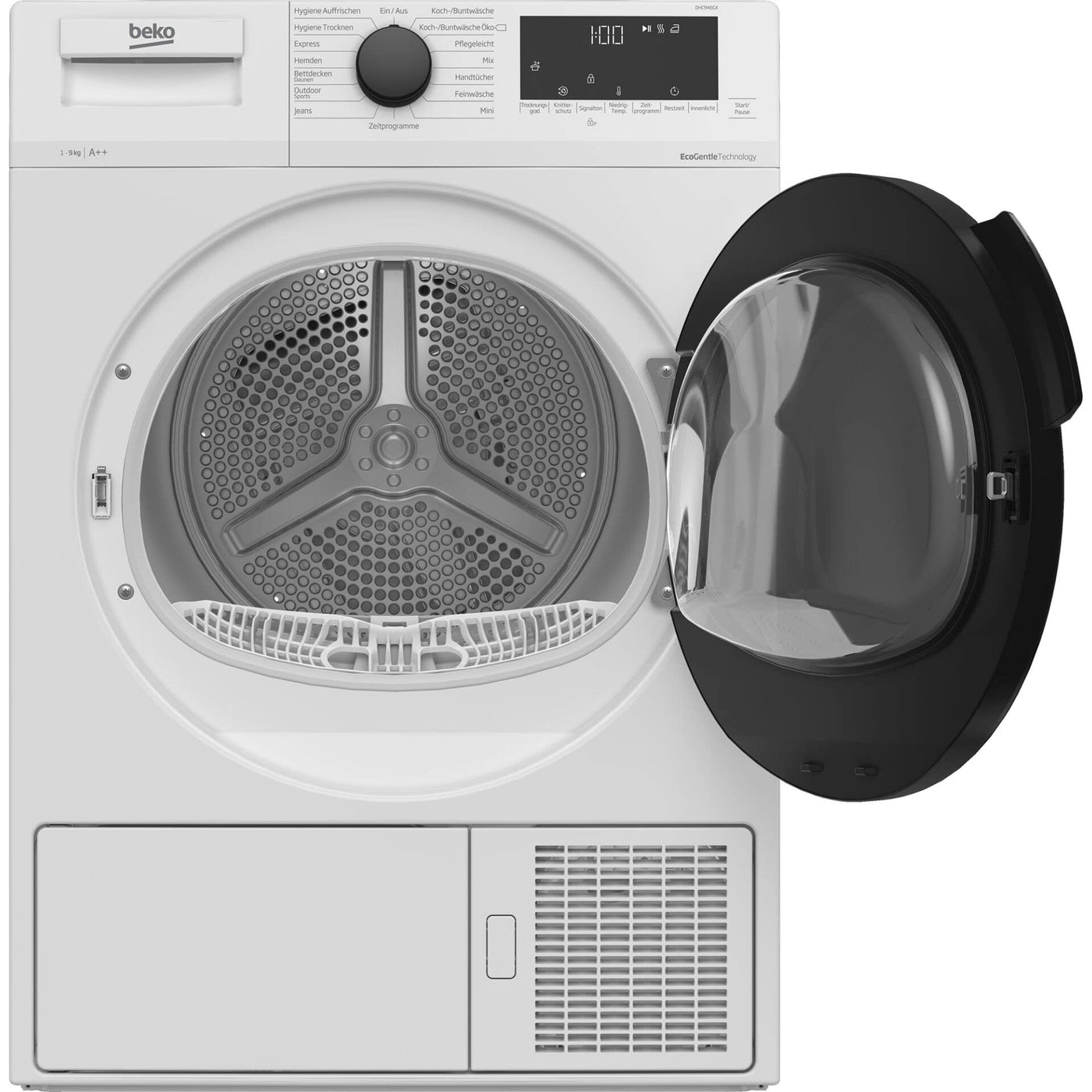 Beko DHC946GX b300 Wärmepumpentrockner, Wäschetrockner, 9 kg, Frontlader, AquaWave Schontrommel, Hygiene Trocknen & Hygiene Auffrischen, 15 Programme, Weiß