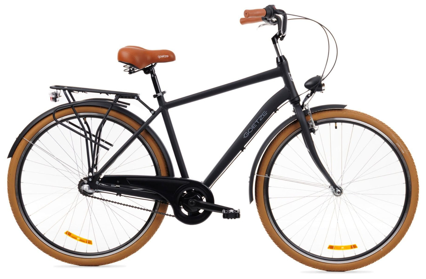 Goetze Style 28 Zoll ALU Rad, Herren Citybike, 19 Zoll Aluminiumrahmen, 3-Gang Nabenschaltung, Rücktrittbremse Hinten, V-Brake Vorne LED-Beleuchtung, Gepäckträger, Komfortsattel, Schutzbleche.