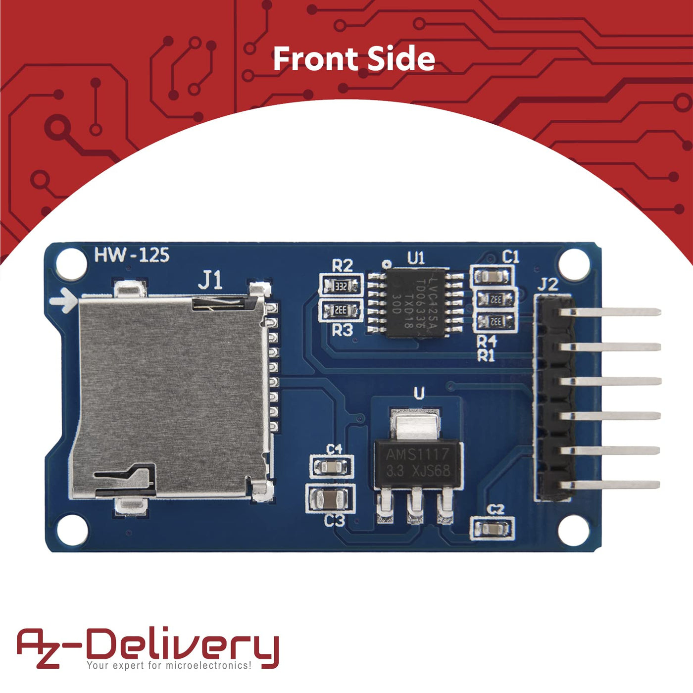 AZDelivery 3 x Set SPI Reader Micro Speicher SD TF Karte Memory Card Shield Modul kompatibel mit Arduino inklusive E-Book!