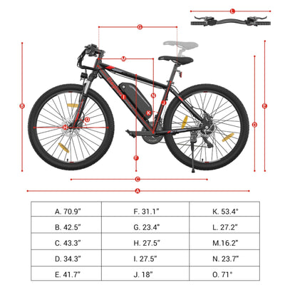 Eleglide M2 E Bike Herren Damen mit 36V 15Ah Abnehmbarer Akku, 27,5/29 Zoll Offroad E Mountainbike, Elektrofahrrad Pedelec mit APP, 24 Gänge Schaltung, Reichweite bis zu 125 KM (27,5 Zoll)