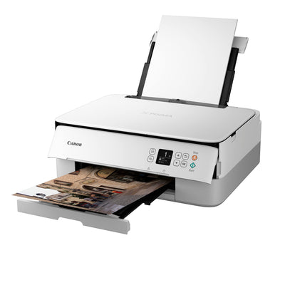 Canon PIXMA TS5351i Multifunktionsdrucker 3in1 Drucker/Kopierer/Scanner, WLAN, Randlosfotos, kabelloses Drucken/Scannen via Cloud + Smartphone, Duplex, 2. Einzug, PIXMA Print Plan kompatibel, weiß