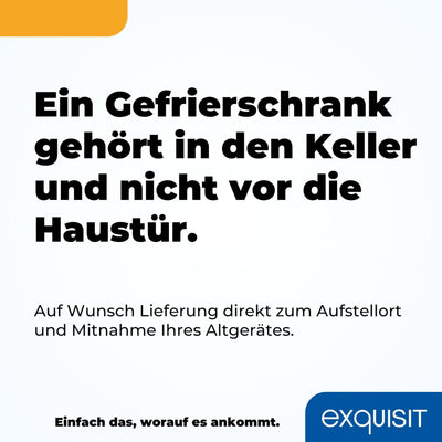 Exquisit Gefrierschrank, Tiefkühlschrank mit 4 Schubladen, 4-Sterne-Gefrieren, 91 Liter, Gefrierschrank klein, GS512-040E weiss